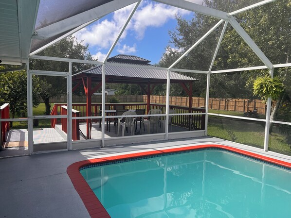 Outdoor pool, a heated pool