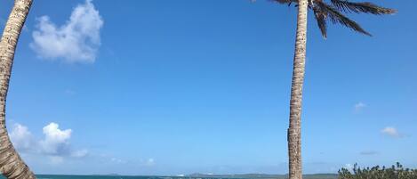 Ligstoelen aan het strand, strandlakens