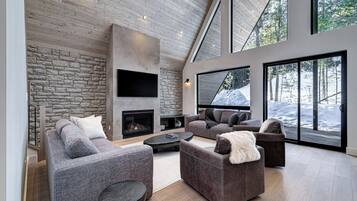 Smart TV, fireplace
