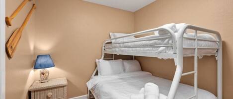 Bunk room w/ twin-over-full setup, perfect for kids or extra guests to settle in comfortably.