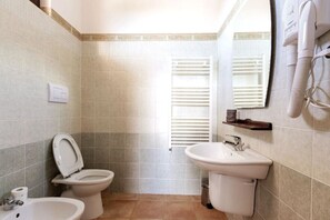 Hair dryer, towels