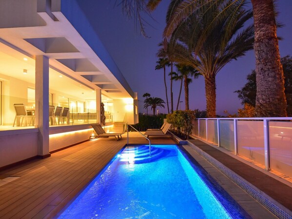 A heated pool