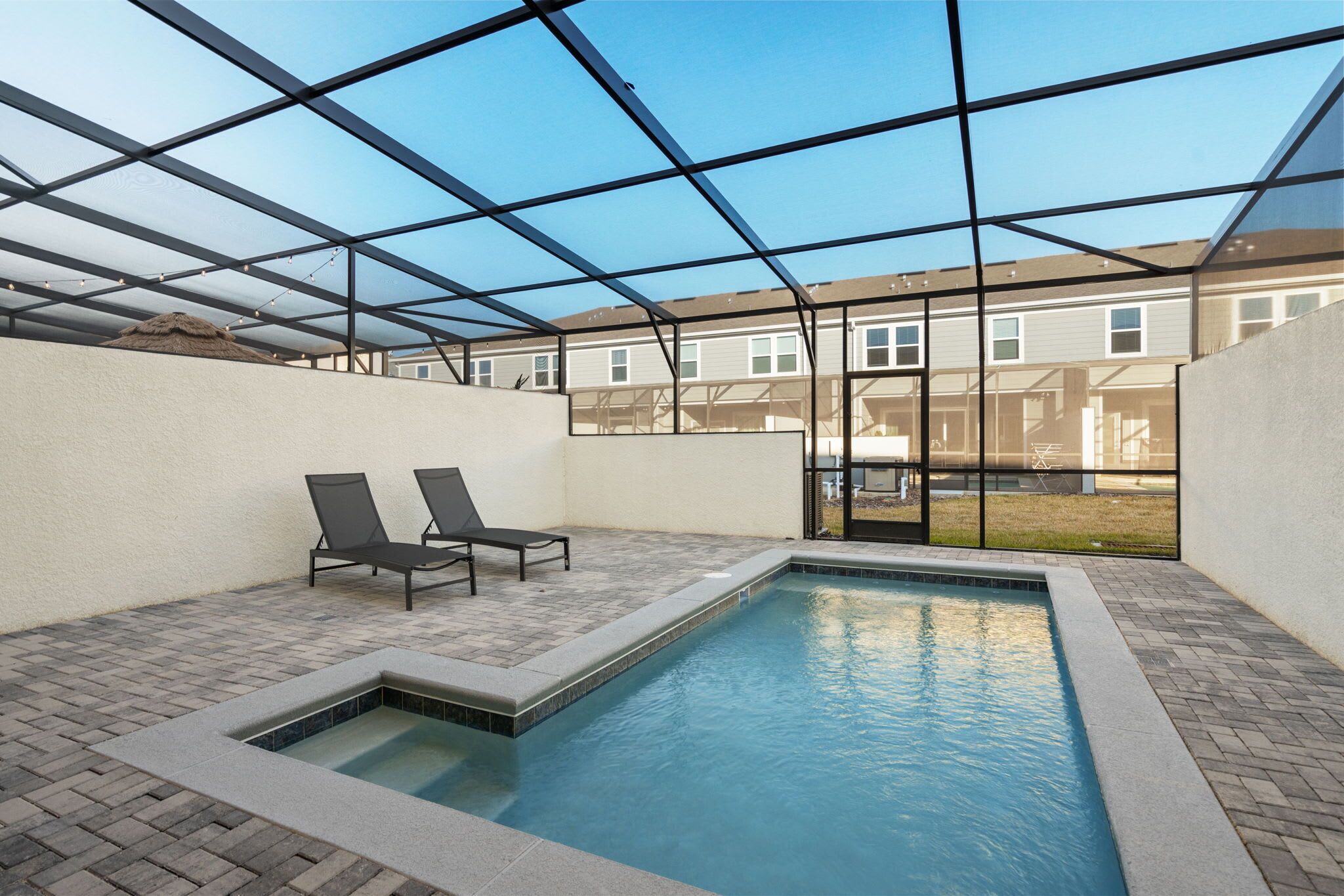 Indoor pool, a heated pool