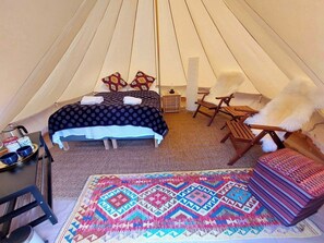 Deluxe Tent, Patio, Mountain View | Premium bedding, free WiFi, bed sheets - Trollskogen Gård (Lesja)