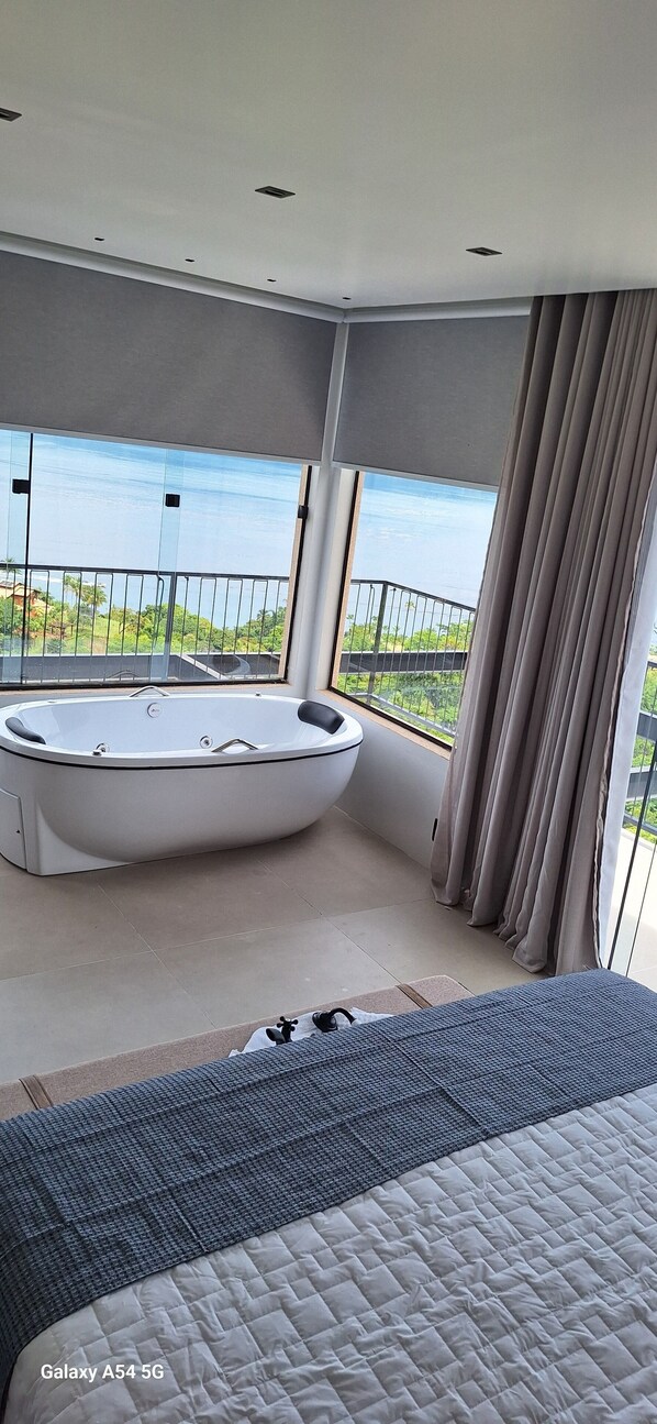 Kamar Double Deluks, balkon, pemandangan laut | Area keluarga