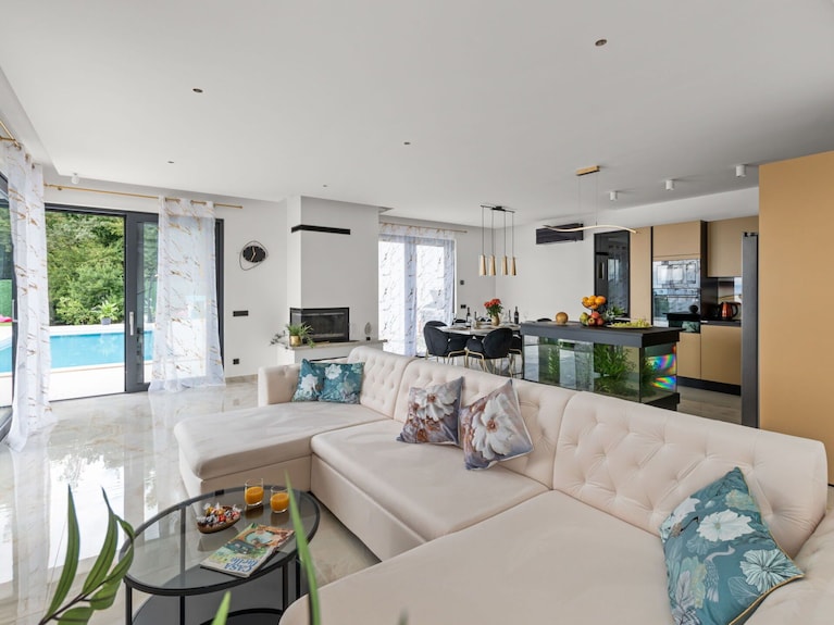Alleinstehendes Ferienhaus Mit Klimaanlage, Privatem Pool, Whirlpool, W-lan, Tv, Terrasse - Rijeka