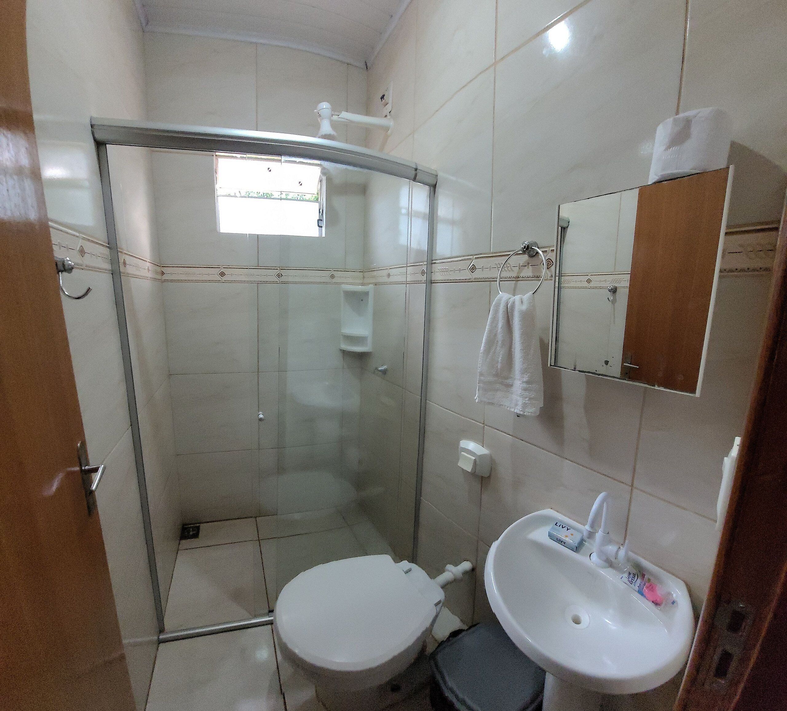 Comfort House | Bathroom | Shower, hair dryer, towels, soap