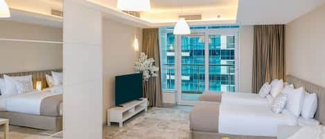 Elite suite | 1 slaapkamer, lakens van Egyptisch katoen, luxe beddengoed