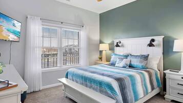 3 bedrooms, individually decorated, individually furnished, desk