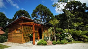 Chalet Luxe, véranda, vue montagne