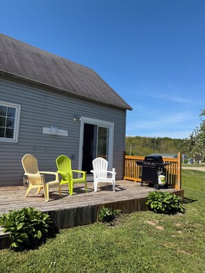 Terrace/patio - Snowmobiler’s Paradise at Highland Haven – Steps from the Trail! (Grand Etang)