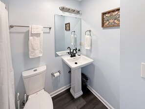 Hair dryer, towels