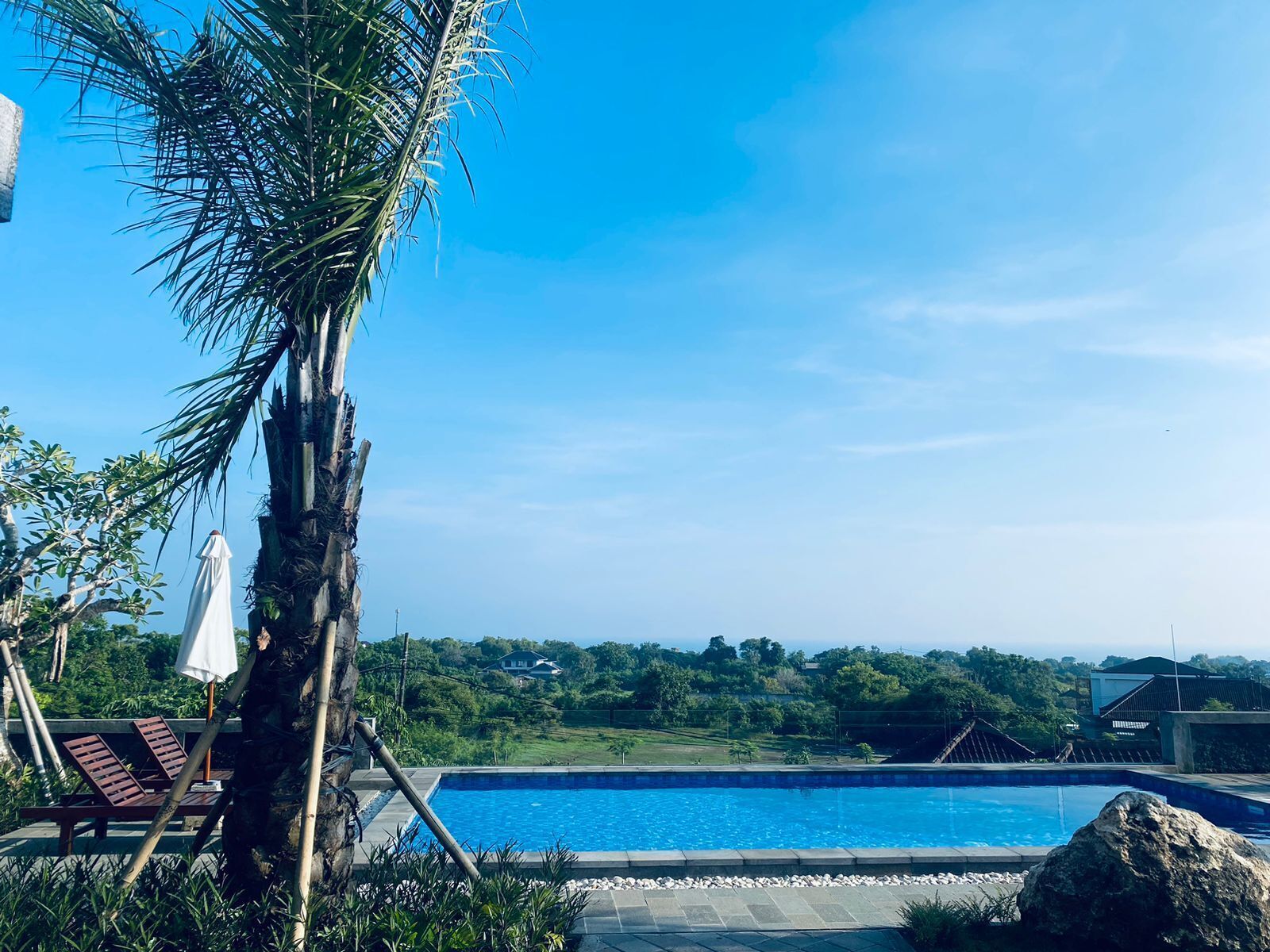 Outdoor banquet area