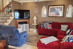 Télévision, cheminée