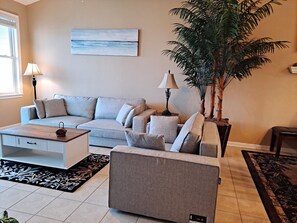 Living area - New 2026 Sunset Island Escape Spacious condo is in a premier gated community. (Ocean City)