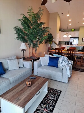 Living area - New 2026 Sunset Island Escape Spacious condo is in a premier gated community. (Ocean City)