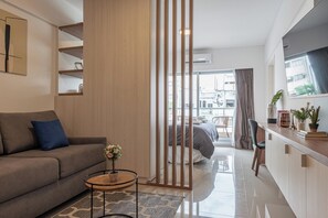 Deluxe Apartment, Balcony, City View | Living area - FLIPHAUS Moreno 500 (Buenos Aires)