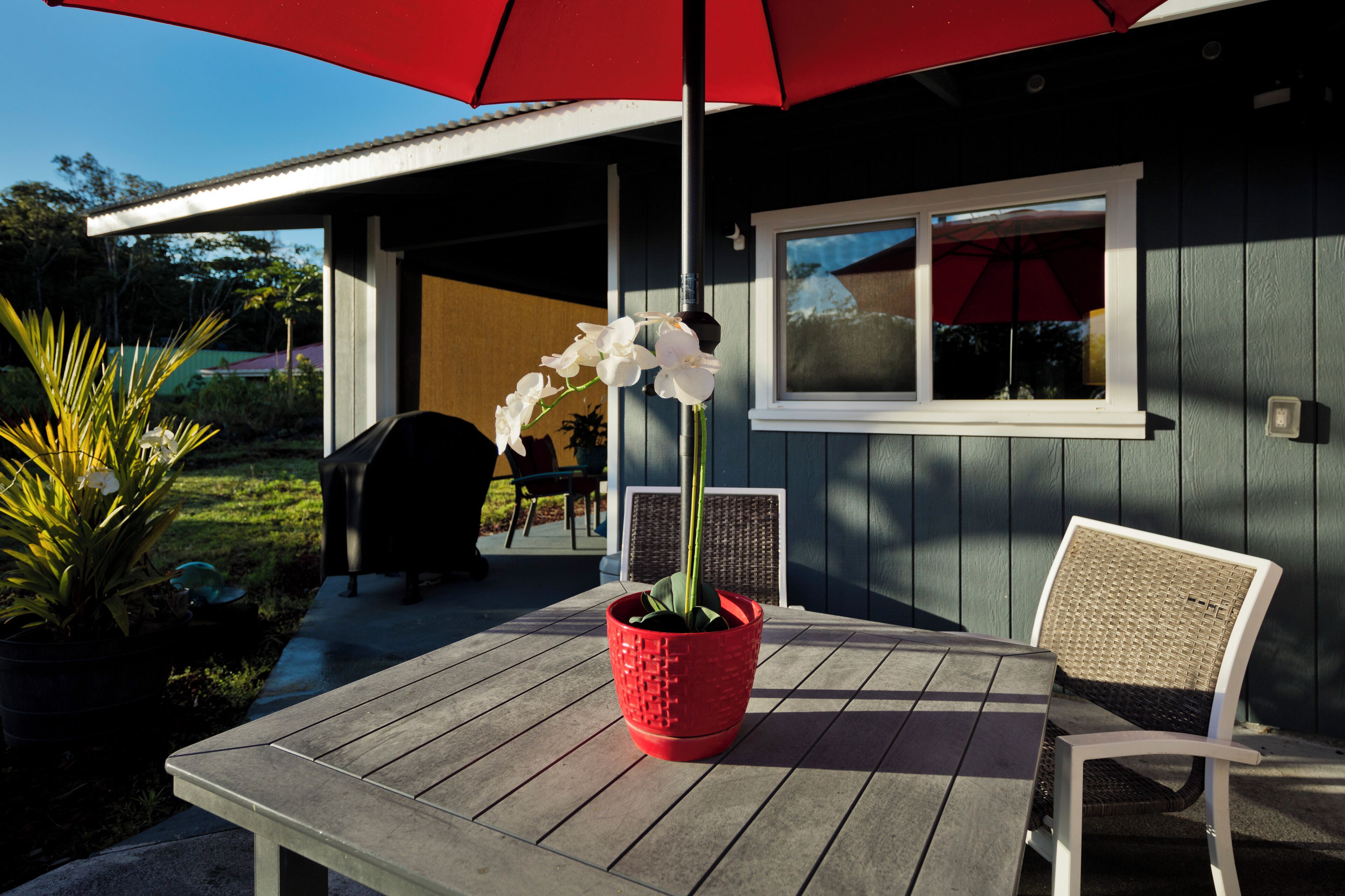 屋外ダイニングエリア