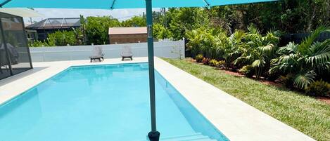 Outdoor pool, a heated pool