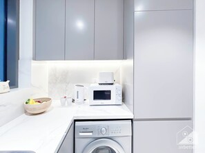 Leilighet (1 Bedroom) | Eget kjøkken | Kjøleskap, mikrobølgeovn, ovn og kokeplater