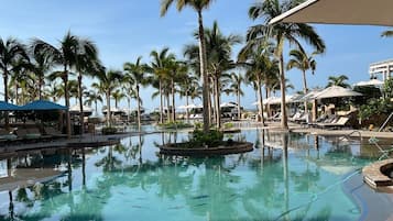 Outdoor pool, a heated pool