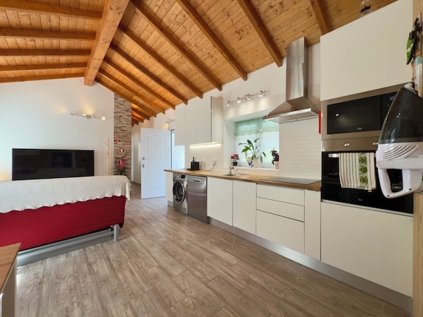 Microwave, oven, stovetop, dishwasher