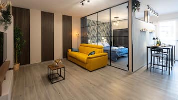 Appartamento Luxury, 1 camera da letto, non fumatori, vista cortile | Area soggiorno