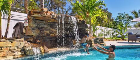 Outdoor pool, a heated pool