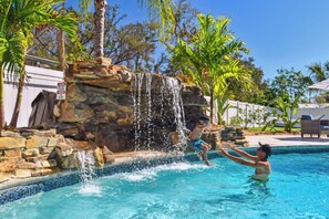 Outdoor pool, a heated pool
