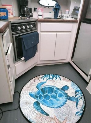 Microwave, stovetop, coffee/tea maker, toaster