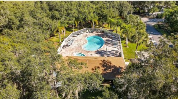 A heated pool