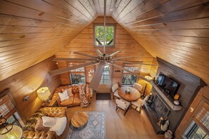 Smart TV, fireplace, computer monitors