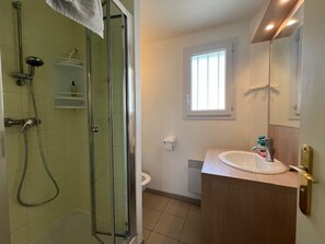 Shower, hair dryer