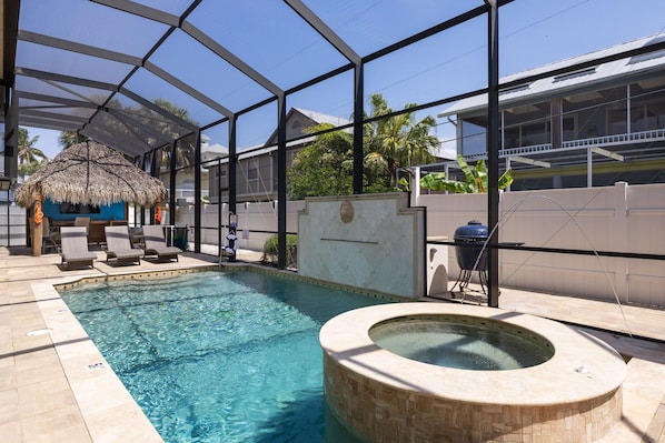 A heated pool