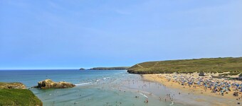 A large, detached house, a short walk from the beach