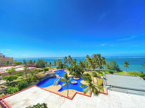 On the beach, white sand