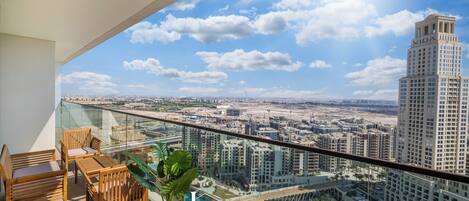 Leilighet, byutsikt | Utsikt fra balkong