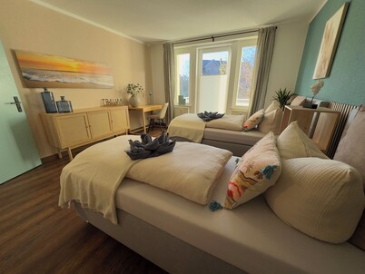Vacation apartment 1 in the Beachhouse on Lake Goitzsche - close to the beach & family-friendly