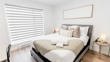 2 bedrooms, desk, iron/ironing board, WiFi