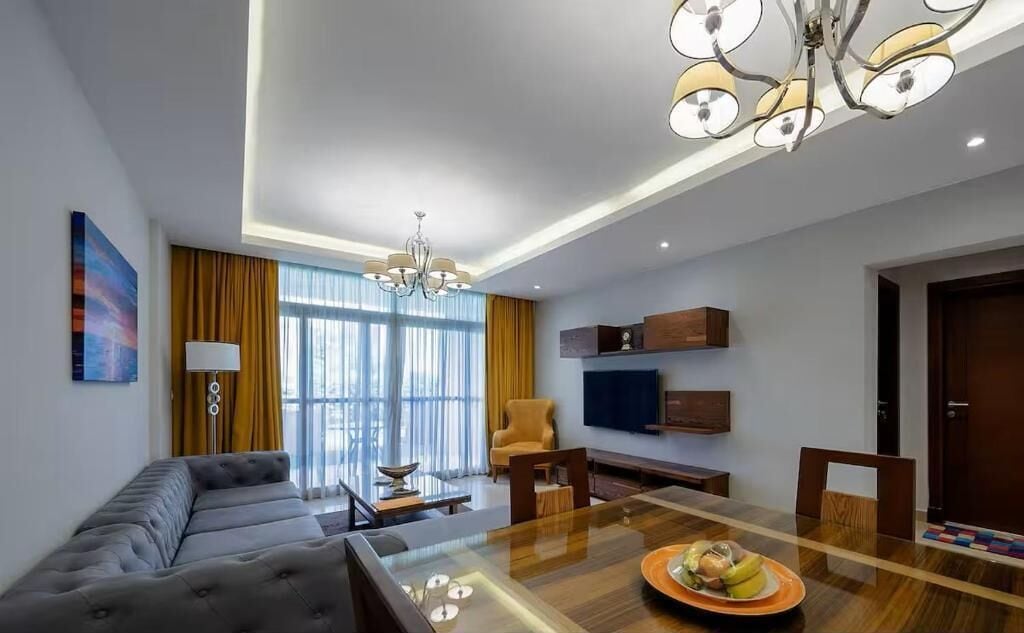 Superior Apartment, 2 Bedrooms, City View | Living area | Netflix, streaming services