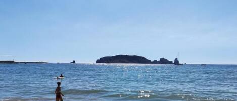 靠近海滩、帆板运动