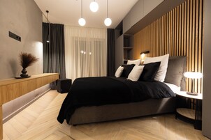 Apartment, 2 Bedrooms, Balcony | 1 bedroom, blackout drapes, iron/ironing board, free WiFi