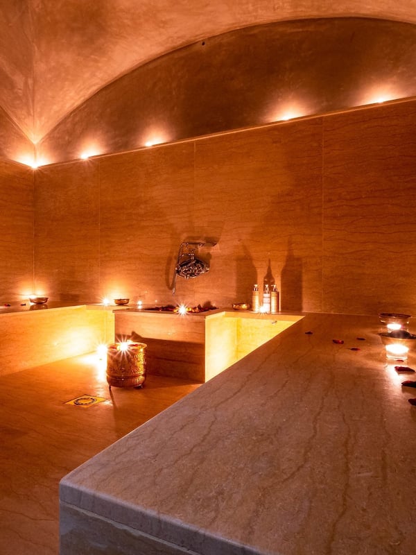 Steam room, body treatments, hot stone massages, deep-tissue massages
