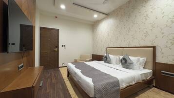 Egyptian cotton sheets, premium bedding, down duvets, pillow-top beds