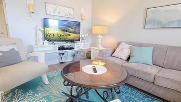 Condo, Multiple Beds, Balcony, Garden View (Coronado 302) | Living area | 42-inch flat-screen TV with digital channels