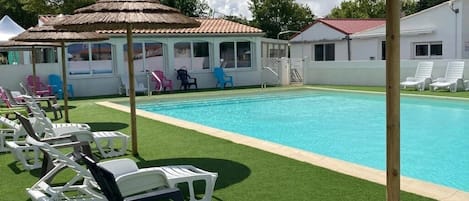 A heated pool