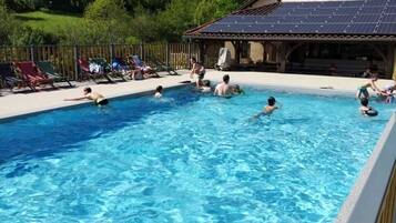 A heated pool