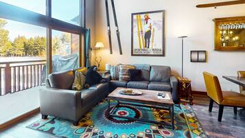 TV, fireplace, DVD player