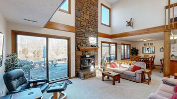 TV, DVD player, ping pong, video library