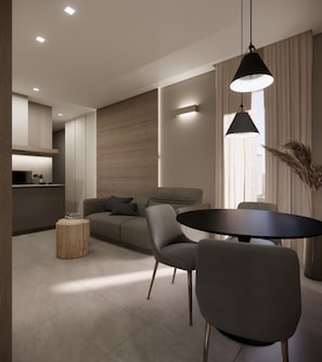 Stüdyo, Balkon | Oturma alanı | Dijital TV kanalları bulunan 43 inç akıllı televizyon 